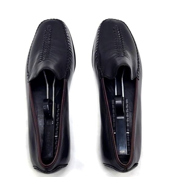 COLE HAAN JUSTINA BROWN LEATHER WOVEN MOC-TOE LOAFERS WOMEN'S SIZE 10 VGUC - Picture 10 of 16